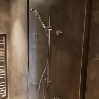 Finished shower area